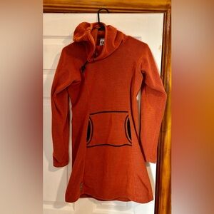 Melanzana Micro Grid dress. Burnt orange. Women’s small.